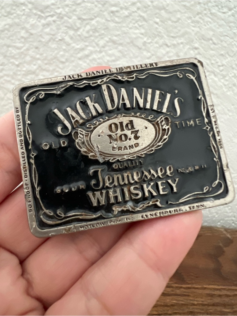 Jack Daniels Distillery Old No. 7 Tennessee Whiskey 90 Vintage Belt Buckle